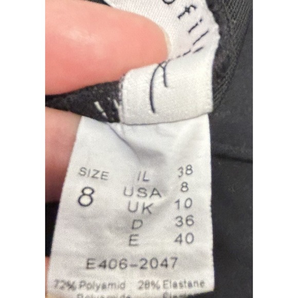 Profile By Gottex Bandeau Swimdress Womens Swimsuit 8 Black One piece Laser Cut - Picture 11 of 14